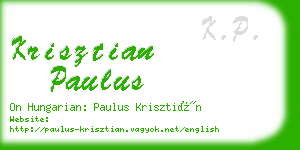 krisztian paulus business card